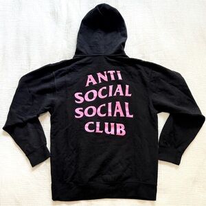 Anti Social Social Club | SS19 Glitter Hoodie | Black/Pink | Size M | NWOT